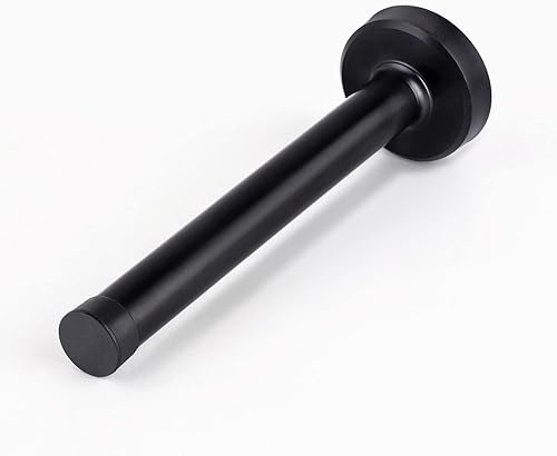 Topes de puerta tope de puerta de 5 pulgadas de largo montaje en pared tope de puerta negro sólido resistente de acero inoxidable cepillado con