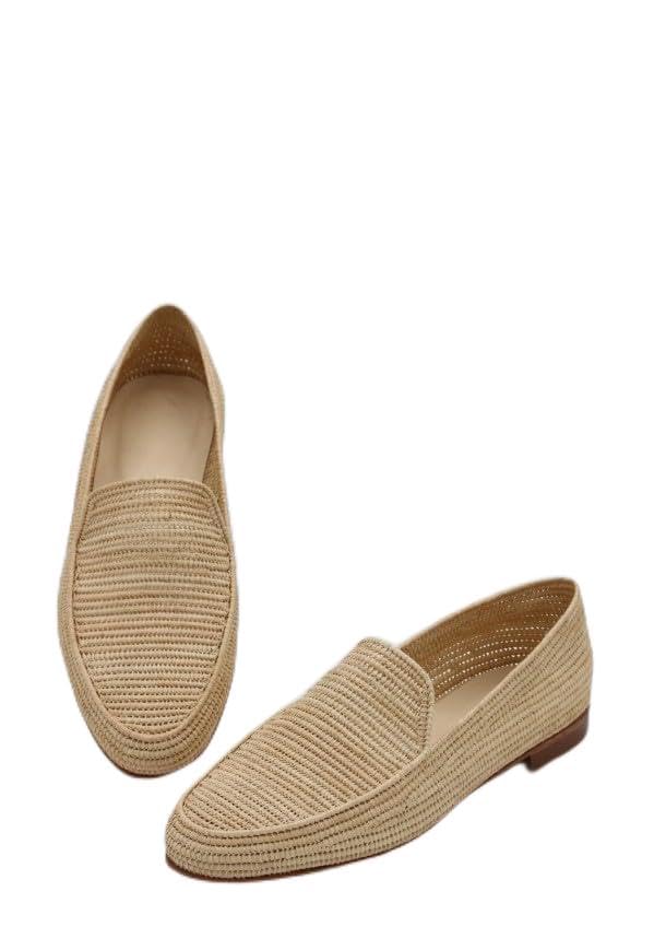 Tassel Loafers for Men - Handcrafted Shoes, Elegant Natural Footwear Raffia Sheos