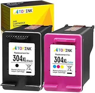 304 Ink Cartridges Combo Pack, ATOPINK 304 XL Ink Cartridges Remanufactured Printer Ink for HP 304 for Envy 5020 5010 5030 5032 DeskJet 2600 2630 2620 3720 2633 2622 2632 3762 3760 3733 (Black Colour)