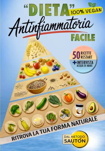 Dieta Antinfiammatoria Vegana Facile: Ritrova la tua forma naturale anche con una vita frenetica e pasti fuori casa. Include 50 Ricette Restart e un’intervista inedita sull’acqua di mare