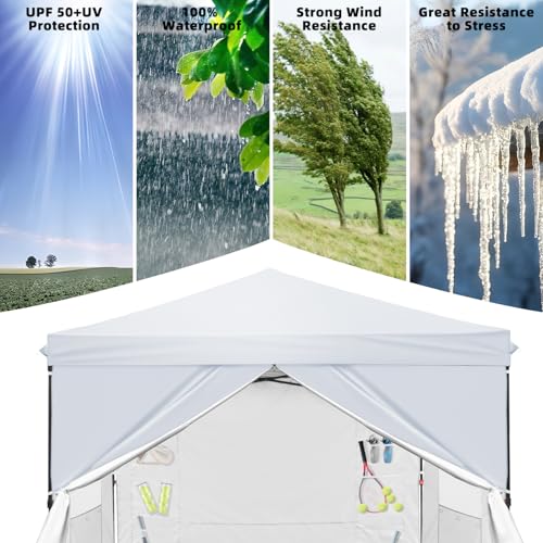 Kendane Heavy Duty 10x10 FT Pop Up Tent with Sidewalls for Outdoor, Commercial & Party Events