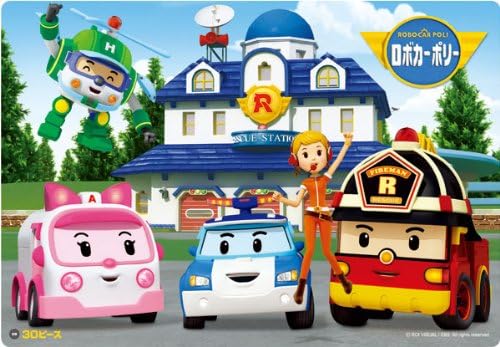 Amazon キッズパズル ぬりえシリーズ ロボカーポリー 30ピース ロボカーポリー しゅつどうだ K30 001 ジグソーパズル おもちゃ