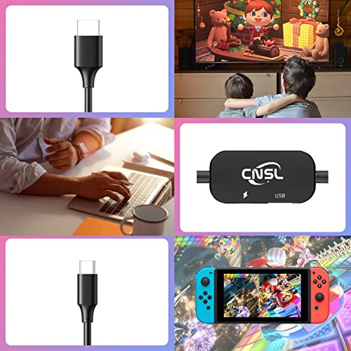 「スイッチ ドックなし」CNSLミニSwitch ドック＆交換ケーブル/Steam Deck ドック 多機能 軽量化 4K@60Hz高解像 3IN1 テレビ出力 スマホ接続 コンパクト 初心者向け Type-c USB PSE認証済 外観特許権取得済（ブラック）