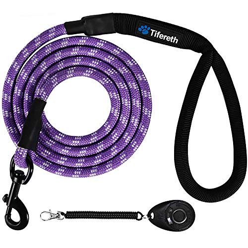Tifereth Rope Medium-Large 6Ft-4Ft Dog-Leash - Strong Big Heavy Duty Climbing Rope Leash With Soft Padded Handle For Medium To Large Dogs #TOP6