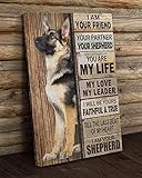 I Am Your Friend Partner Canvas - German Shepherd Dog Lover Idea - Wall Art Poster 1.5in Framed Prints Home Decoration