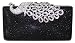 Chicastic Mesh Rhinestone Peacock Hard Box Wedding Cocktail Clutch Purse