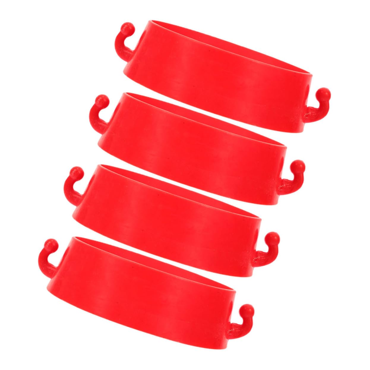 Unomor Plastic Ring Connectors for Safety Traffic Cones 4pcs Set Barrier Chain Connectors Enhance Stability and Visibility