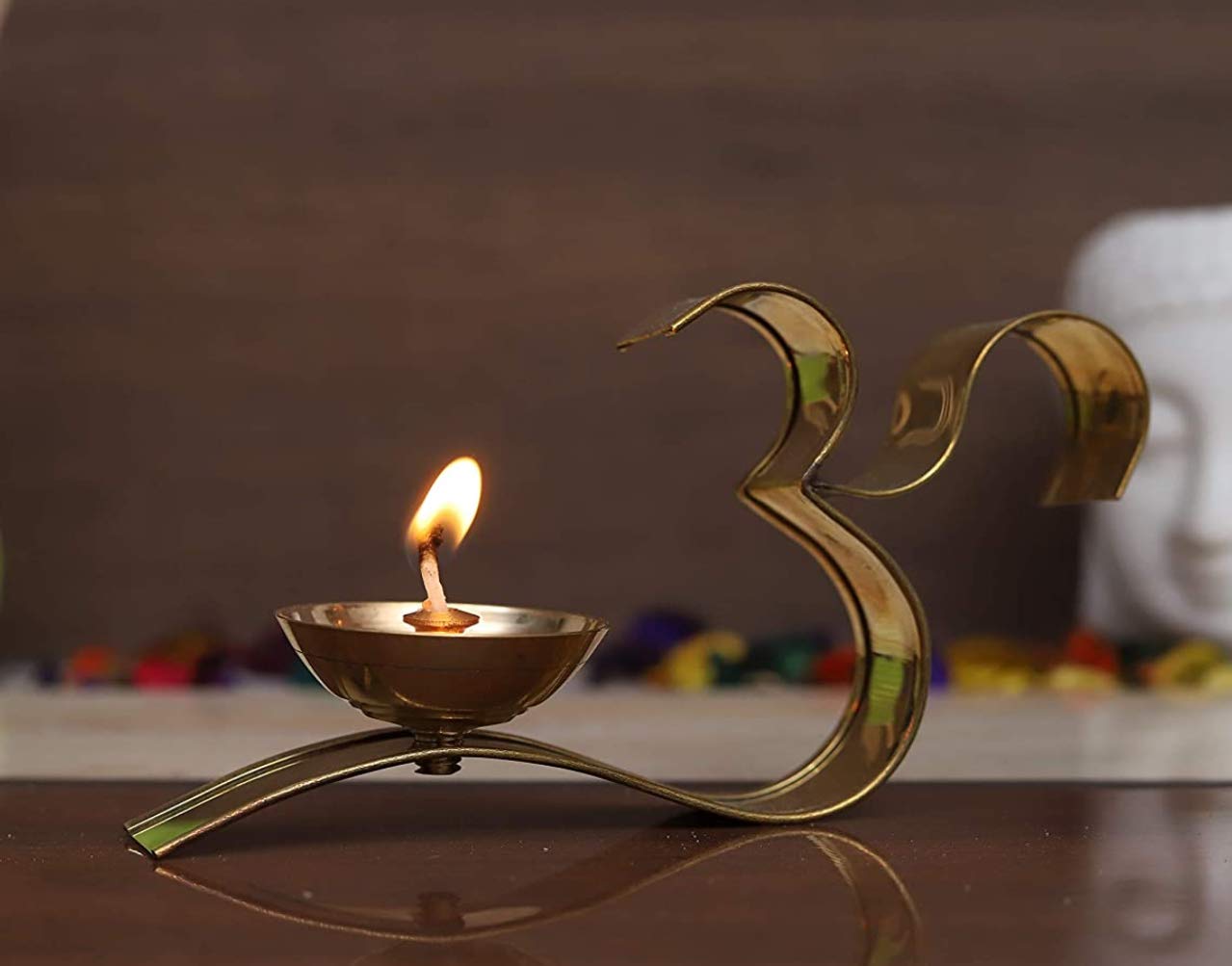 Brass Gallery OM Diya for Diwali Gift & Home Decor Pack of 1