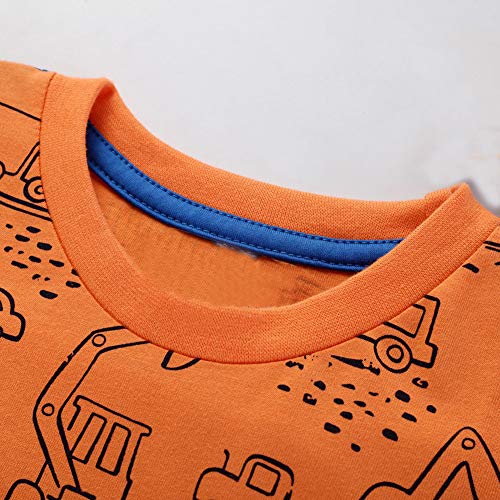 Construction Shirts Toddler Boy Kids Short Sleeve T Shirts Truck3
