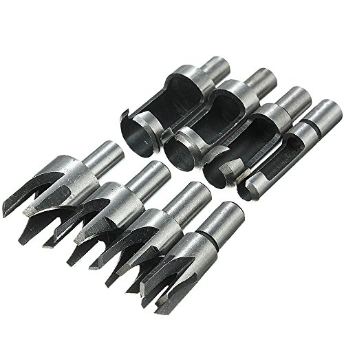 Yakamoz 8 Pieces Hss Taper Claw Type Wood Plug Cutter Drill Bits 16Mm 13Mm 10Mm 6Mm Metric (5/8" 1/2" 3/8" 1/4") #TOP1