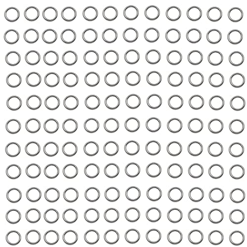 1000pcs 5mm Stainless Steel Rings Jump Rings Connector Rings for Jewelry Making Necklaces Bracelet Earrings Keychain DIY Craft (Silver, 5mm)