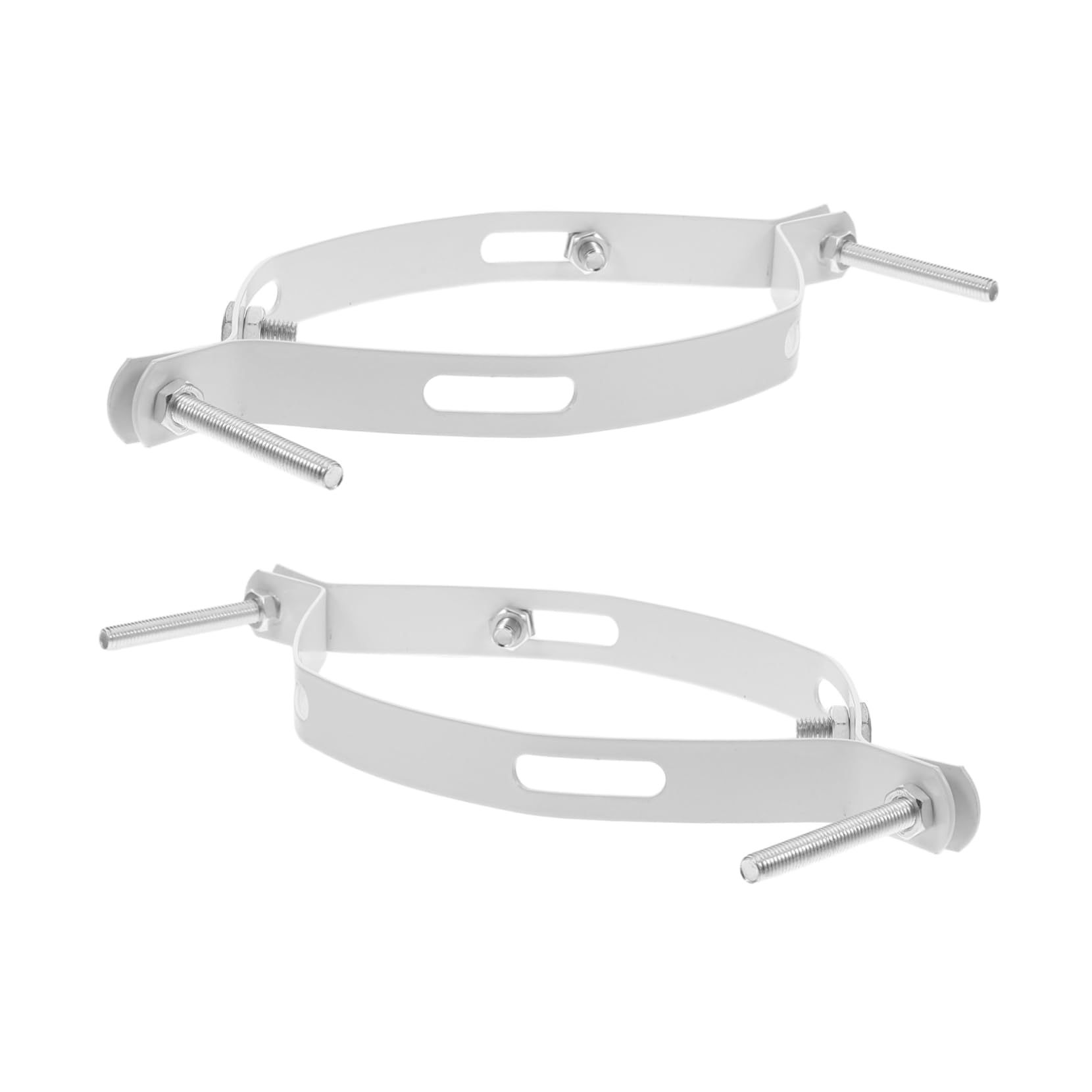 Gogogmee Outdoor Solar Light Pole Mounting Bracket Quick Install 4 Hoop Lamp Extension Hoop Iron Sheet Street Light Bracket