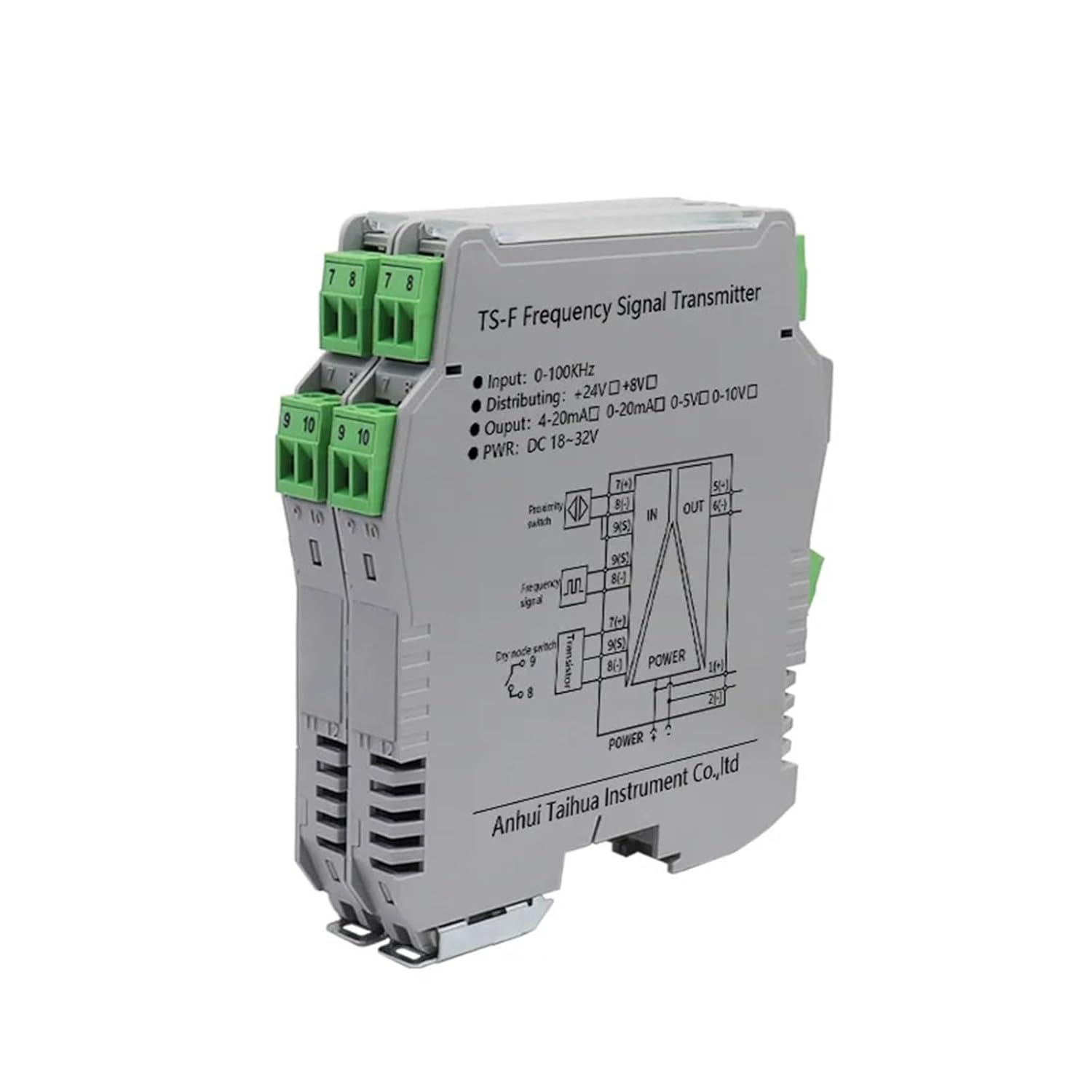 Sine Wave Pulse Square Wave Frequency Programmable Hz/KHz Signal Isolation Transmitter Frequency Converter Module 4-20mA(0-20KHz,0-10V Out)