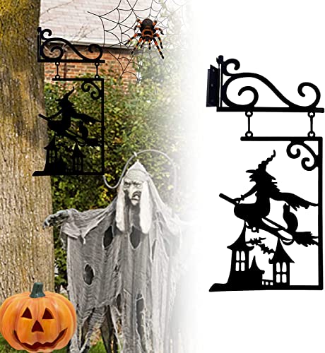 Fxtnkyy Halloween Decorations,Metal Vintage Black Witch,Metal Halloween Yard Decorations,Halloween Bloody Decorations Doorway Curtain #TOP4