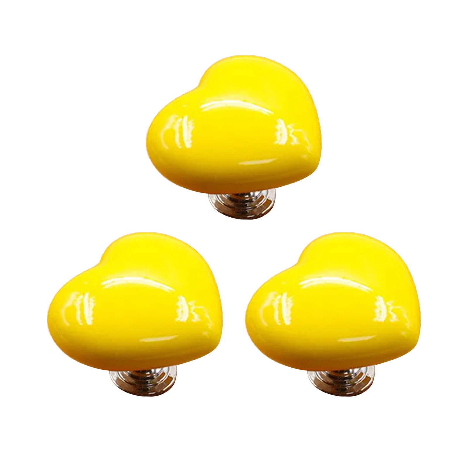 3-piece/Set Lovely Adhesive Toilet Press Tool & Fashionable Heart Shaped Toilet Press Button for Household Heart Shaped Flush Button