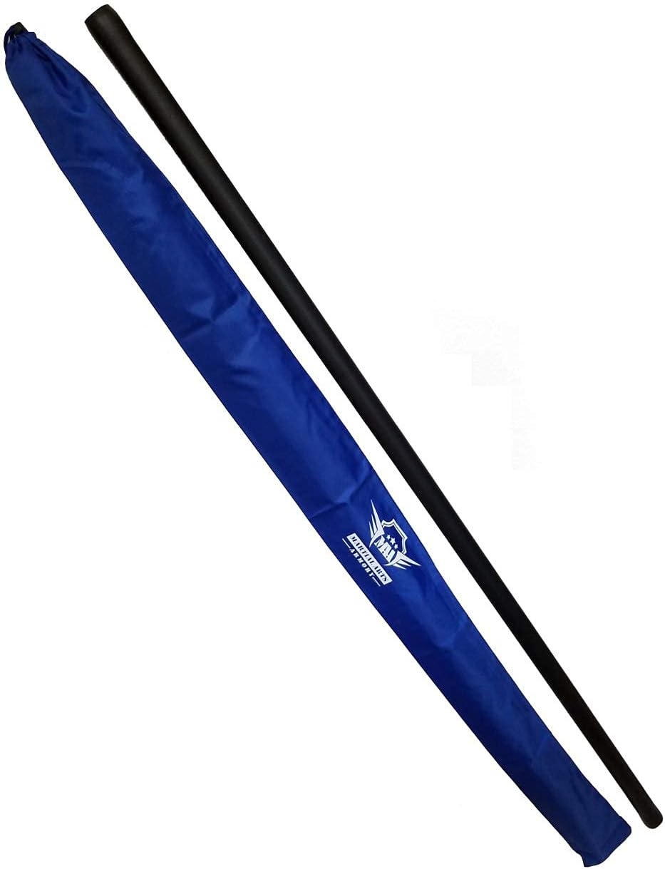 Foam Padded Training Bo Staff with Free Armory Carry Bag Case (Blue/Single, 4 ft.)