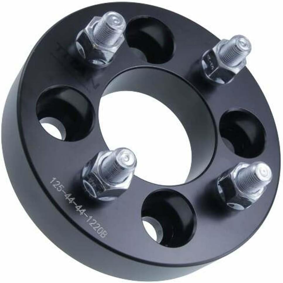 1.25" Golf Cart Wheel Spacers - Wider Stance, Increased Clearance, Fits EZ GO Fits EZGO Fits Club Car Golf Cart - 1.25 Inch (32mm), 4x4, 1/2x20 Studs - Single Spacer - Black