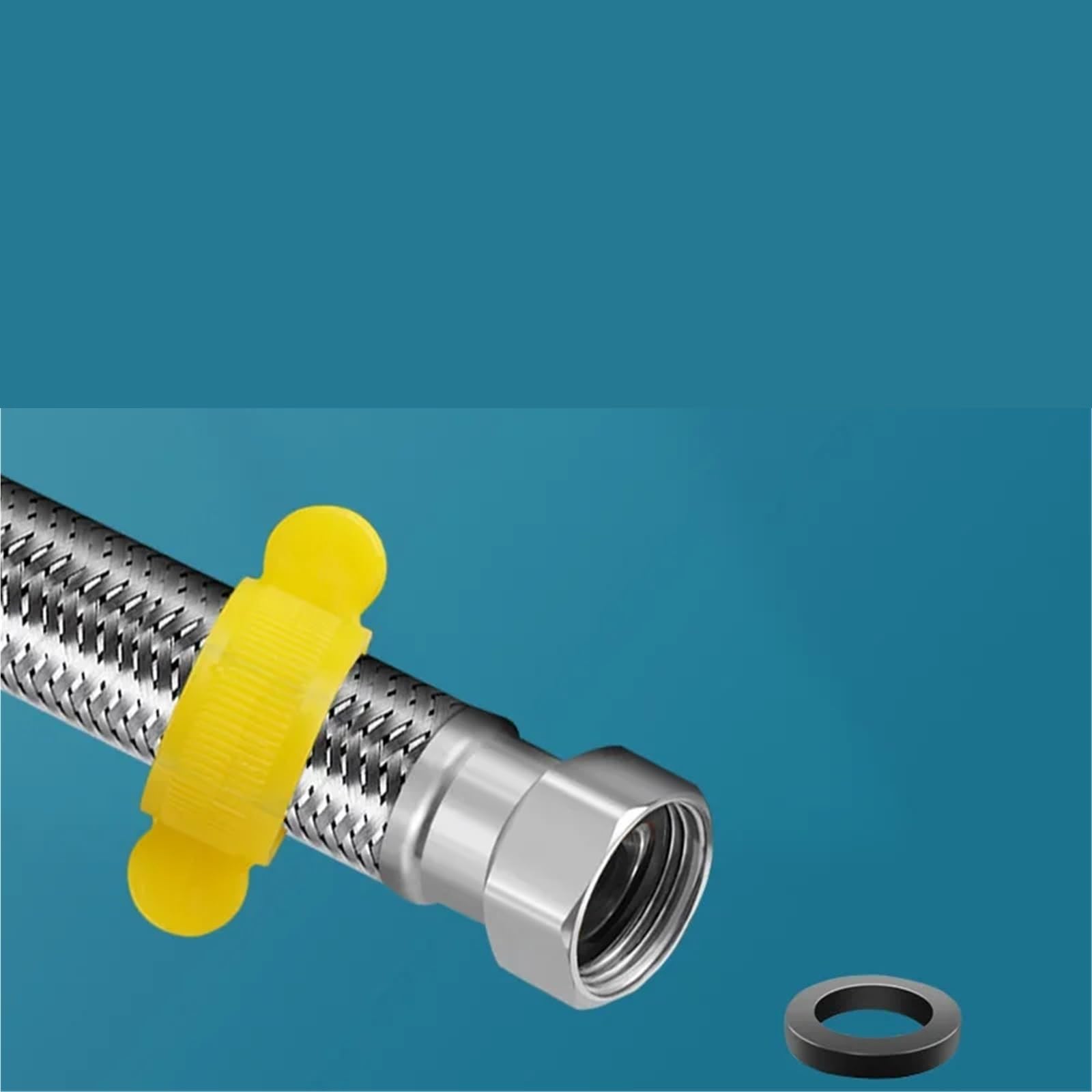 Manguera Trenzada De Acero Inoxidable Manguera de 20 a 200 cm, Tubo Interior de 3/4" y 10 mm, Flexible, a Prueba de explosiones, for Grifo de Agua. para Fregadero Cocina Baño(200cm)