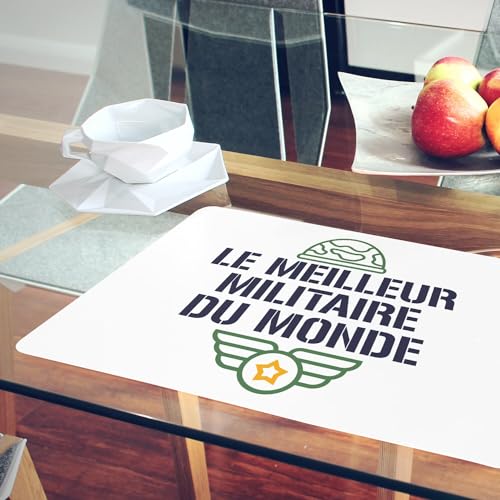 Sets de table en liège blanc armée de terre napperons souples grand format pour repas - 6