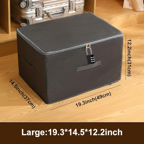 Gobuying Lockable Sex Toy Storage Box |Discreet Adult Toy Case Private Organization |collapsible Portable Travel Box |Combination Storage Bag |Drawstring sex toy Bags with Combination Lock (L) by Gobuying - Image 9