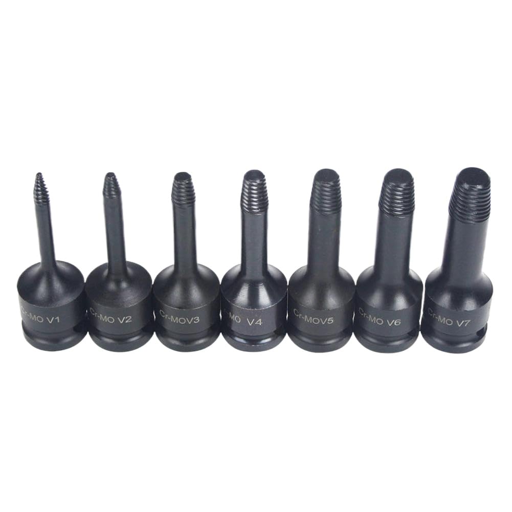 Extractor de tornillos rotos, herramientas extractoras V1 V7, 7 Uds.