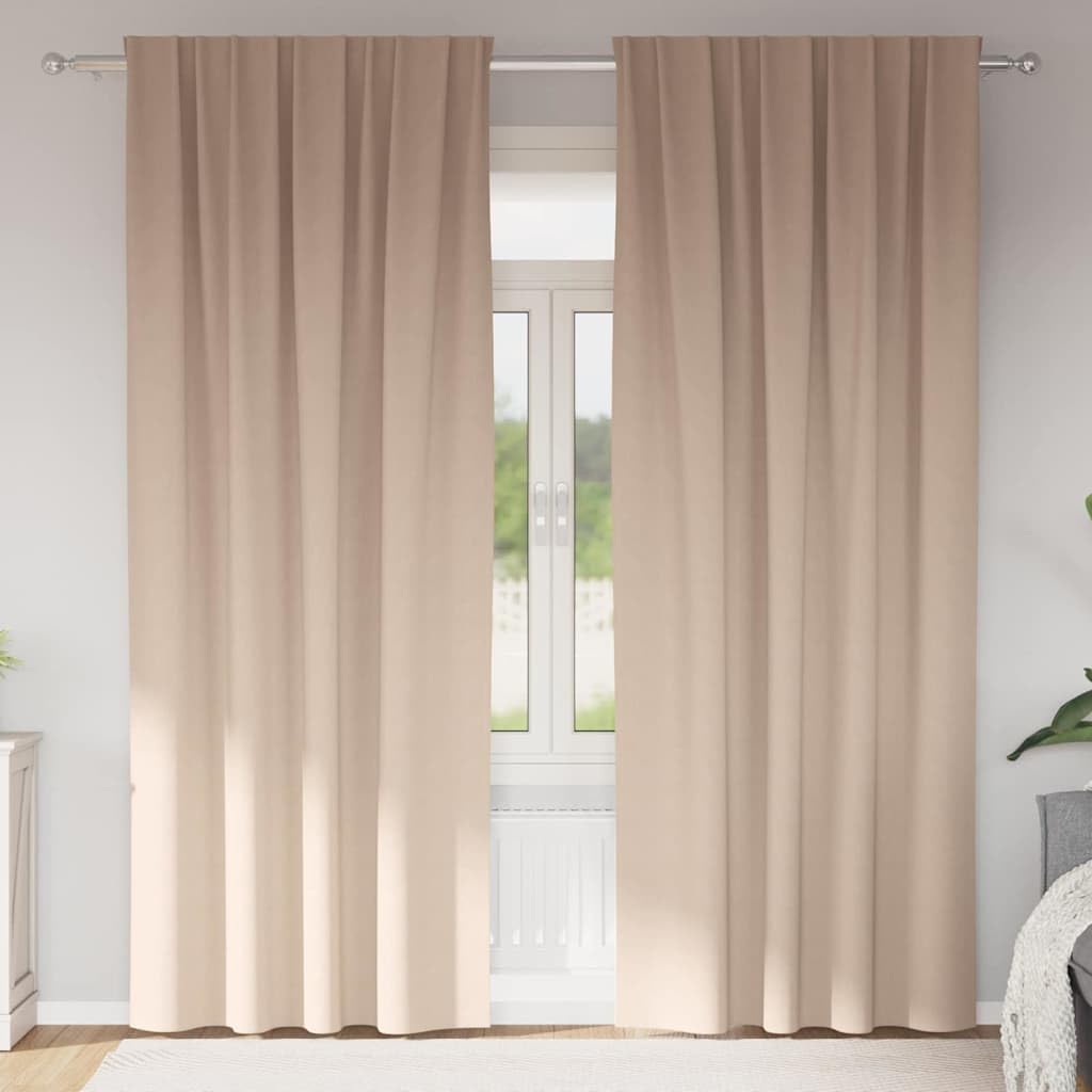 Coppia Tende Oscuranti Talpa 260x140 cm in Poliestere 2 Pezzi | Tende oscuranti termiche per camera da letto e soggiorno. Tessuto a tre strati per privacy e controllo luce.