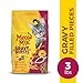Meow Mix Gravy Bursts Dry Cat Food, Chicken, 3 LB Bag