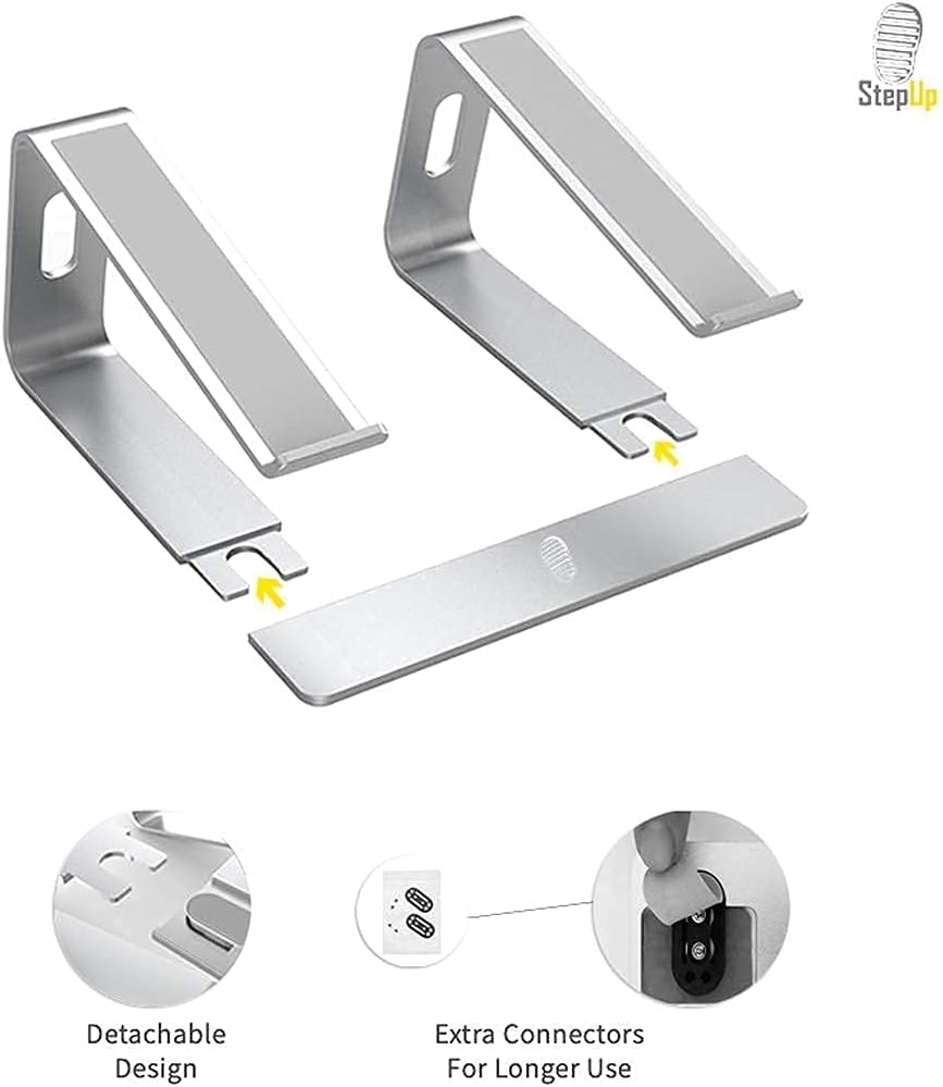 🛒 Crаzу Dеаlѕ StepUp 2in1 2022 model Laptop Stand For Desk and phone Holder, Docking Ergonomic Aluminum Elevated Stands, Portable Computer Riser, Fits All Raised Devices ipad, Notebook, Macbook Pro 10-17 inch Black