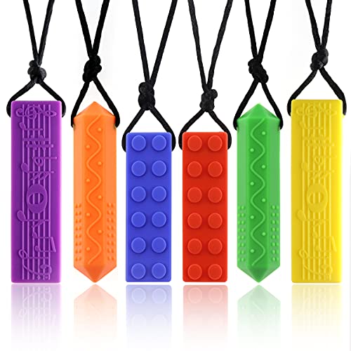 Sensorial Cadena de masticación,Herramienta de masticación sensorial texturizada, mejora la masticación y la mordida, adecuada para personas con autismo y TDAH, trastornos de ansiedad, etc.(Amarillo)