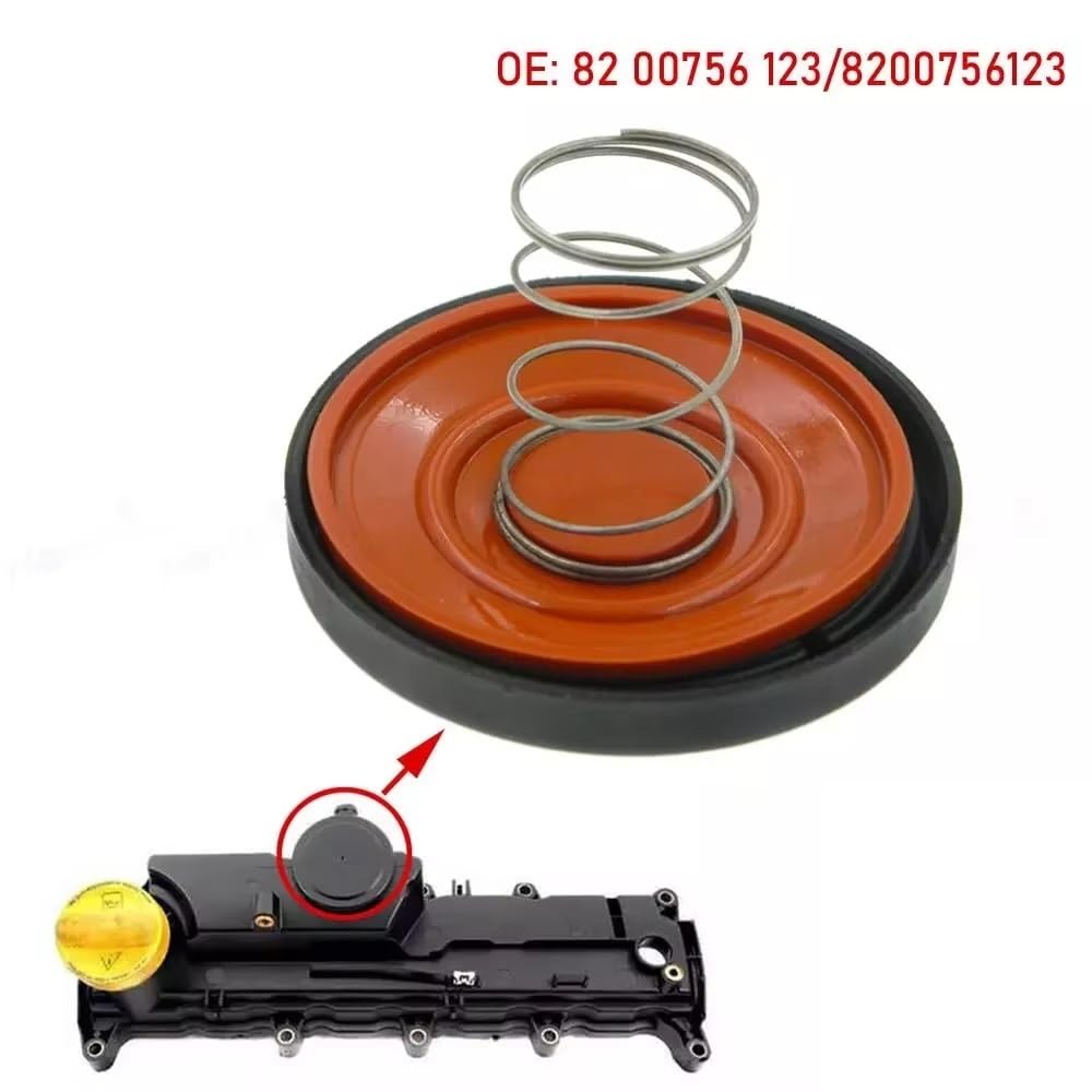 Cache Culbuteurs Couvercle Et Membrane De Tube Retour D'huile Pour Trafic Pour Vivaro Pour Laguna 2.0 Dci 8200836881 Bpz-Re-005 8200673395 1104600q1e(1 pcs Cover)