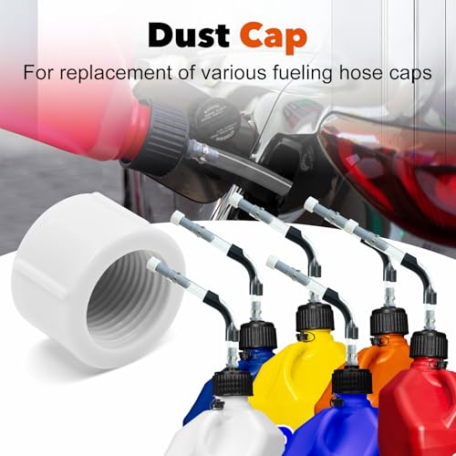 Image of mapleza 8 PCS Fuel Jug Hose Caps - Universal Fit for Racing 5.5 Gallon VP Gas Can JEGS /Scribner Fuel Jug Hoses, Dust-Proof Replacement Caps for Racing Hose