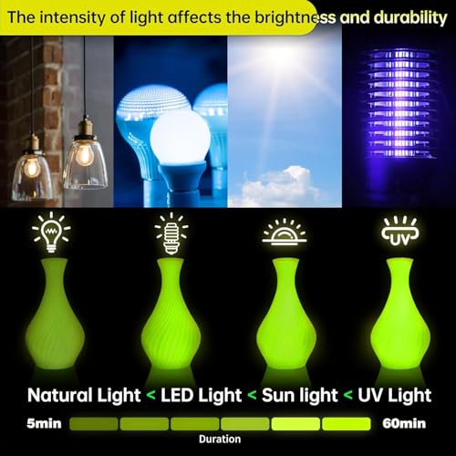 Image of SUNLU PETG Glow in Dark Filament,1kg(Yellow,Glow Yellow) | Luminous PETG 1.75mm,High Brightness Filament,Dimensional Accuracy + /- 0.02mm.
