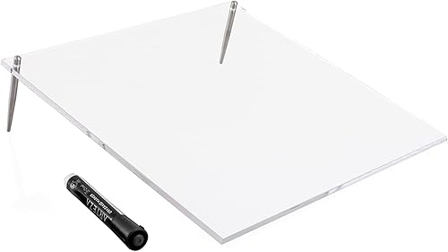 Miniatura 7 de Tablero de borrado en seco de escritorio con marcador borrable, superficie de pizarra blanca acrílica transparente, tableta de escritura en ángulo,