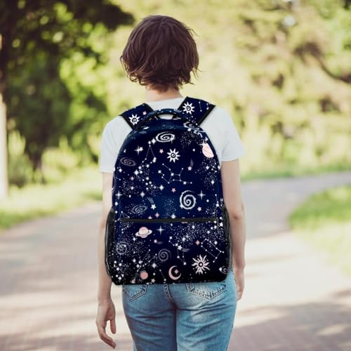 Sac à dos d'école constellation étoiles multicolores format 16 in - 6