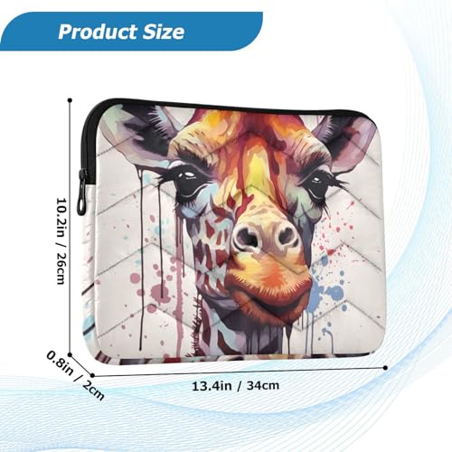 Funda para portátil 13-14 pulgadas impermeable con diseño de jirafa miniatura 3