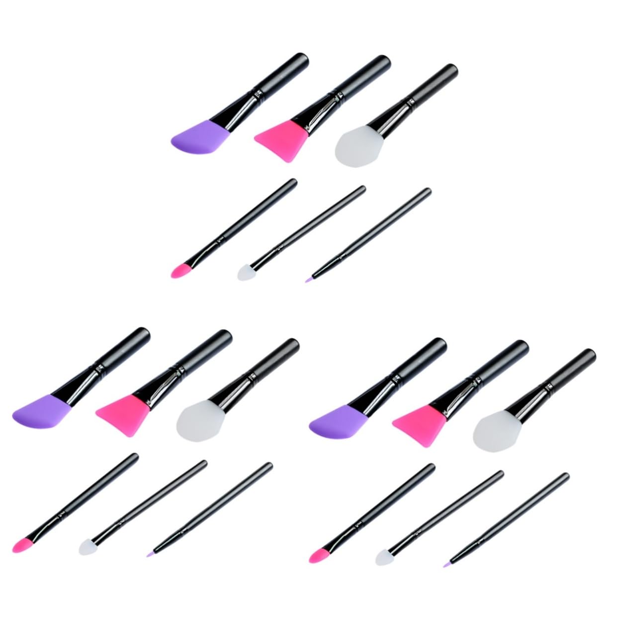 MAGICLULU 18piezas Cepillos De Silicona Para Aplicar Máscaras Faciales y Lociones Corporales Herramientas De Maquillaje y Adecuadas Para Sensible y Profesional