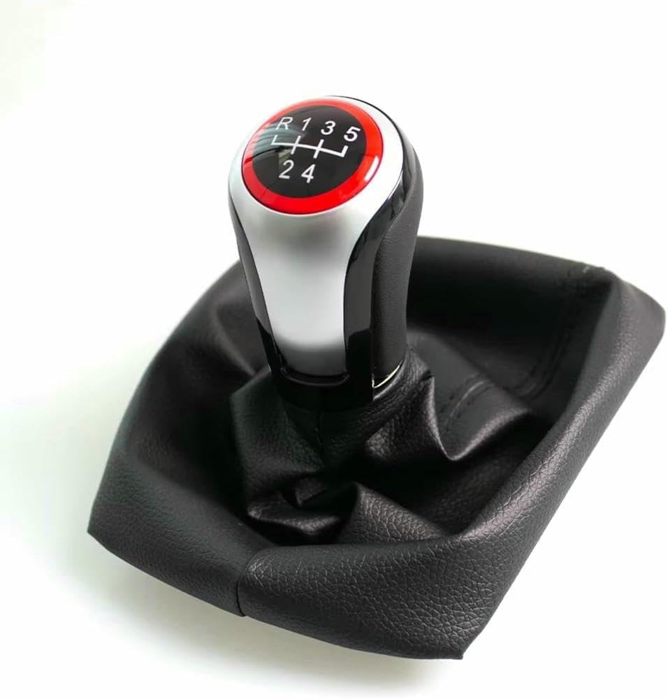 GZNBB Car Manual Gear Shift Knob Boot Cover Gaiter Lever Shifter Handle Stick, for Skoda Octavia 2 A5 A6 2004-2012