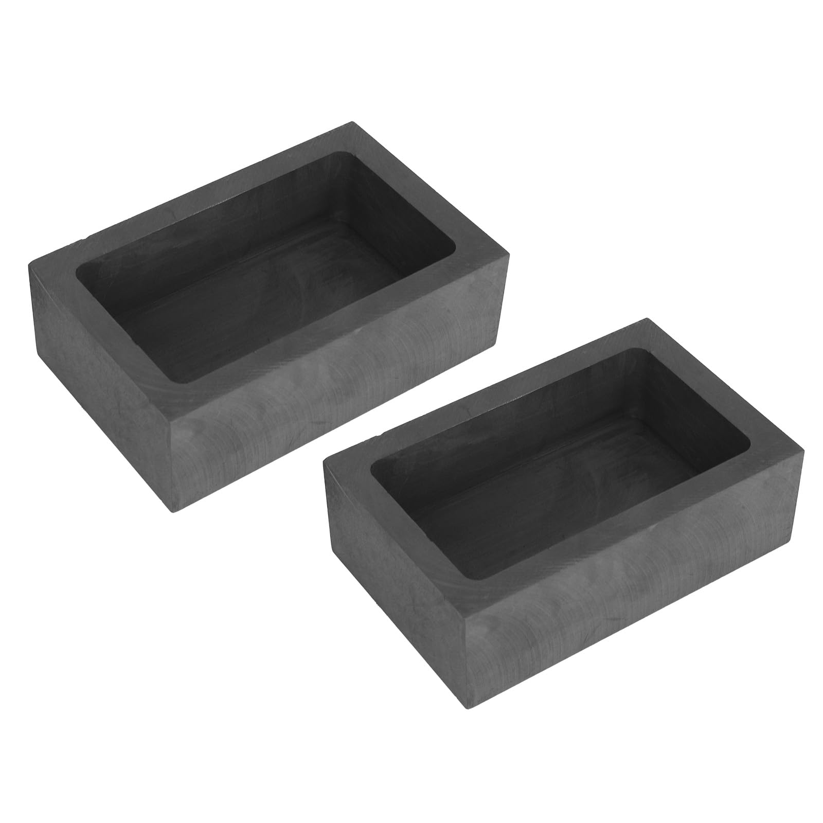 Goktvai Set di 2 Stampi per Lingotti in Grafite, 12,5x8x4 cm Resistenti al Calore Fino a 2000 Gradi per Fusione di Metalli ad Alta Purezza Come oro Argento Rame Alluminio e Ottone (Nero)