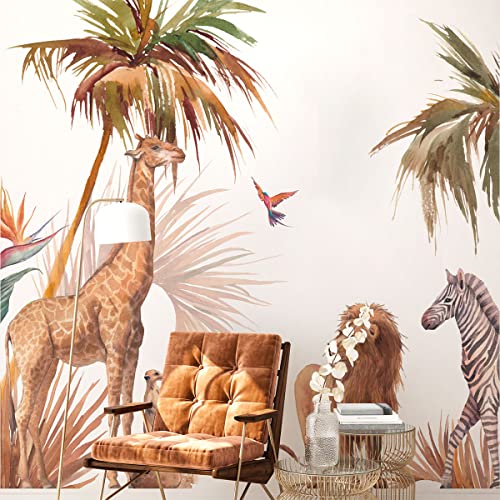 Papier peint jungle équatoriale préencollé pour masquer un mur nu - 7