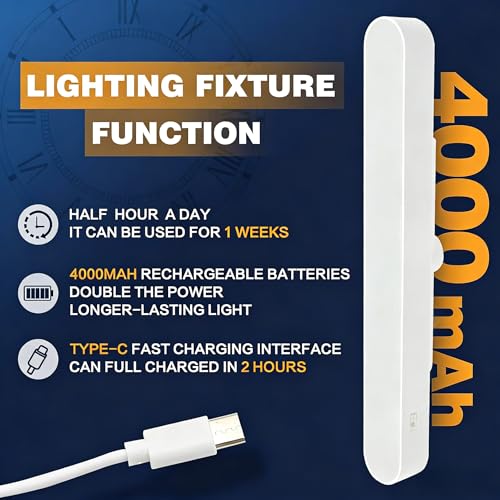 Lampe miroir sans fil rechargeable 4000mAh à luminosité variable - 4