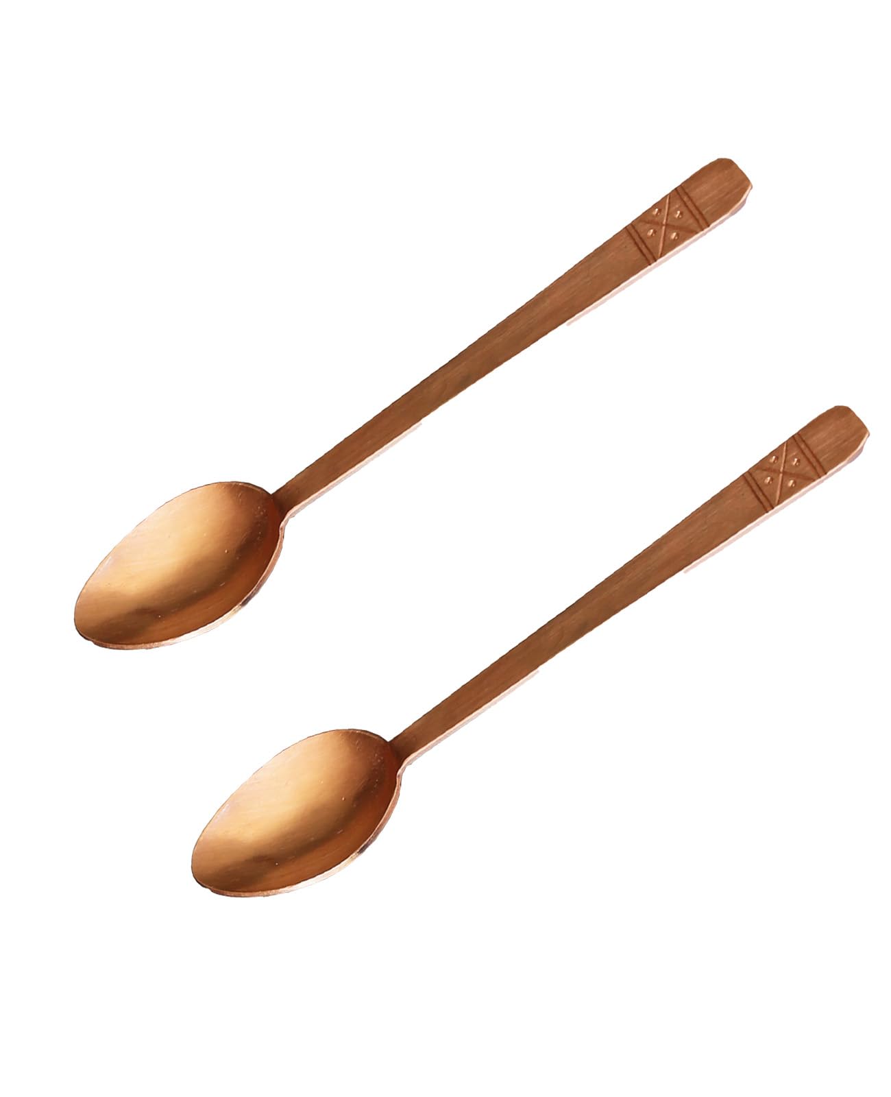 Cuillère 100 % cuivre pur, cuillère en cuivre oriental forgé à la main, convient pour la maison, les restaurants, les desserts, les gâteaux, la crème glacée (2)