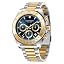 Gold silver strap Blue dail