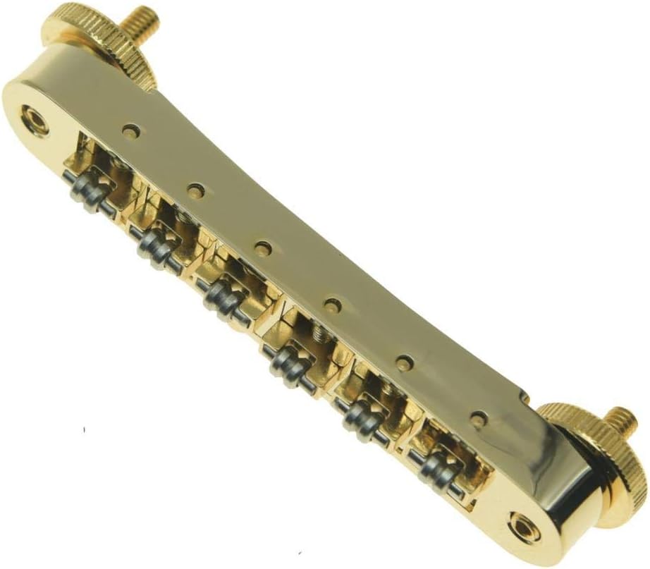 Dopro Gold Guitar Roller Saddle Bridge Tune-O-Matic Bridge For USA Les Paul,SG,ES Dot,Gretsch Bigsby T-O-M with M4 Posts
