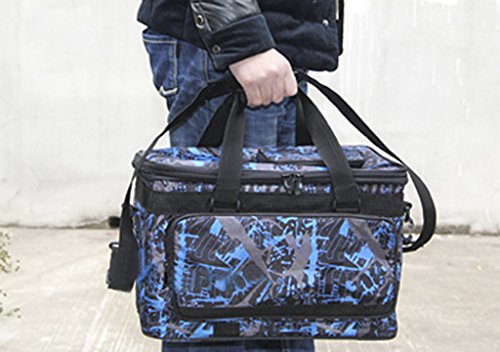 Image of Compact Fundamentals Art and Crafts Supplies Organizer Tote Bag Shoulder Bag Foldable Oxford Fabric Essentials Art Cargo Carry Bag for Brush Pens Markers Pencils Highlighters Sketchbook Color Chart