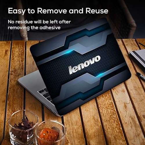 Image of Pattern L13 Top+Wrist Pad Vinyl Laptop Skin /Sticker /Cover for 17 to 17.3 Inches Laptops Laminated-Removable-HD Quality Compatible for Lenovo (16.5x11 Inches)