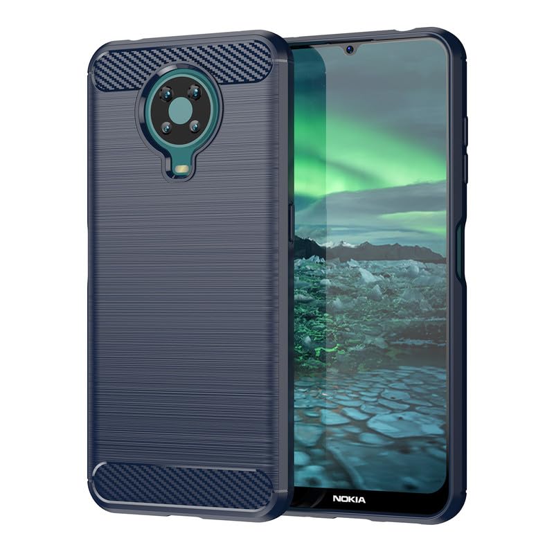 Image of Hybrid Carbon Fiber Back Case for Nokia G10 / G20 (Blue)