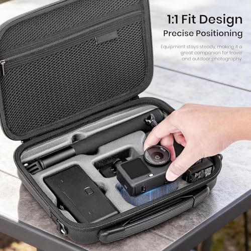 Image of LEQTRONIQ Hard Shell Carrying Case for DJI Osmo Action 6, Shockproof Water-Resistant Travel Storage Bag, Large Capacity Protective Organizer for Camera & Accessories