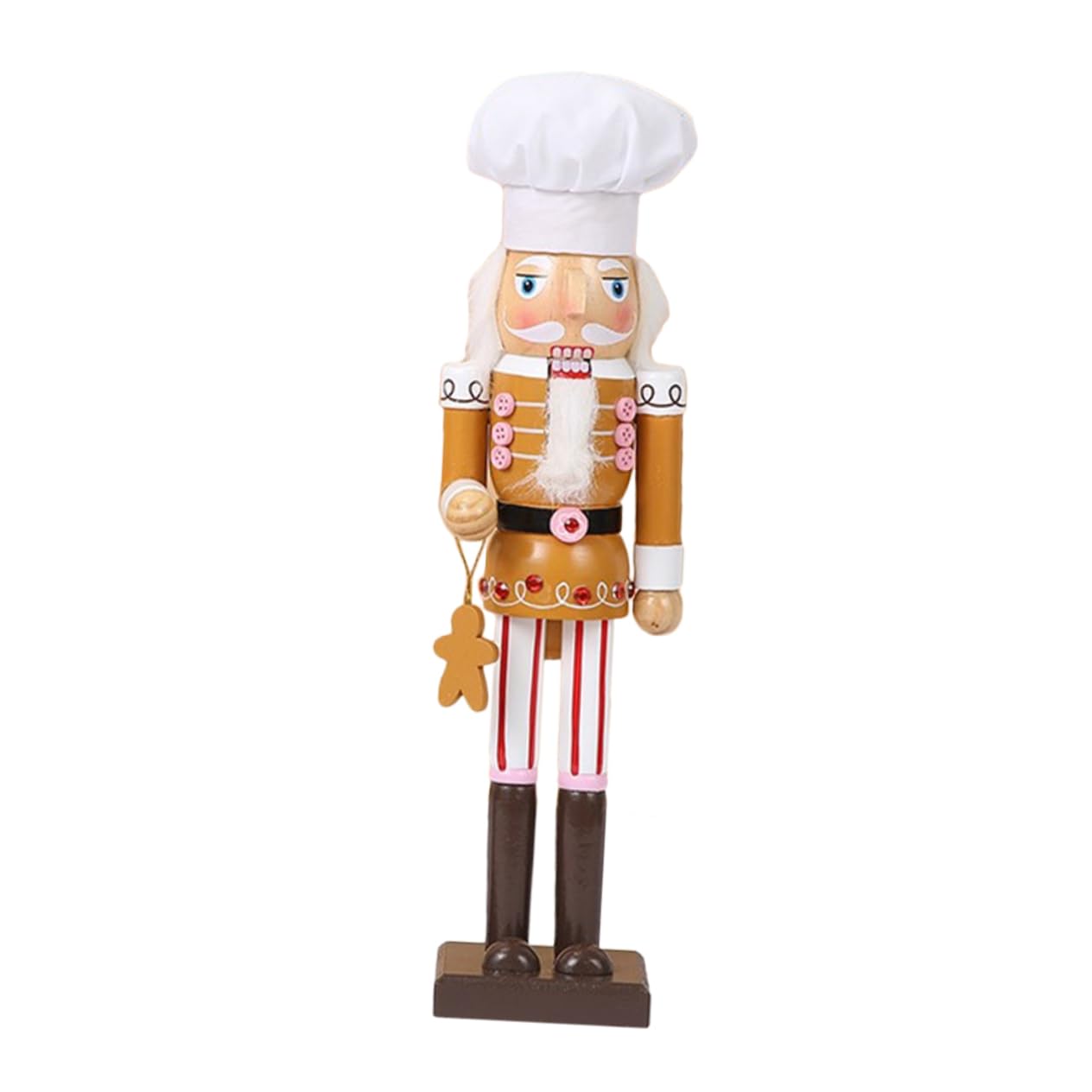 Zerodeko Schiaccianoci in Legno Natalizio Figura di Schiaccianoci Decorativa Ornamento da Tavolo per Feste di Natale Statua in Legno per Casa e Giardino