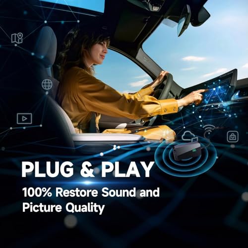Image of Jemluse Wireless CarPlay Adapter for Apple iPhone - 4-in-1 USB-A Dongle to Convert Wired to Wireless Car Play Adapter - Android Auto, AirPlay, Miracast(Jet Gray)