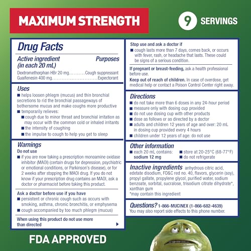 Mucinex Fast-Max DM Max Cough & Chest Congestion Medicine, 6 FL OZ - image 4